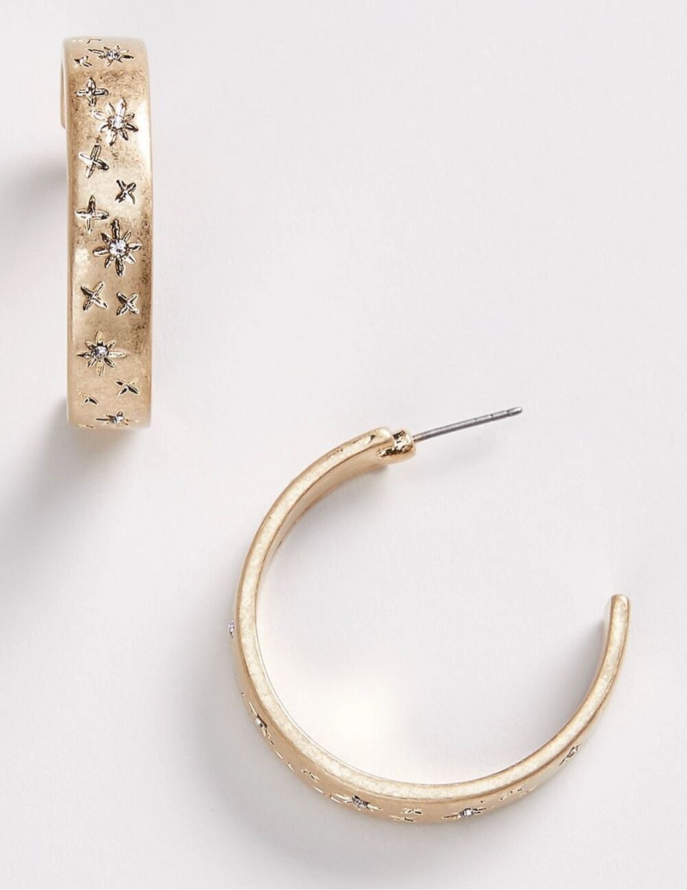 Gold Celestial Hoop Earrings